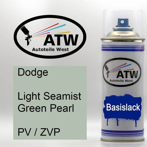 Dodge, Light Seamist Green Pearl, PV / ZVP: 400ml Sprühdose, von ATW Autoteile West.